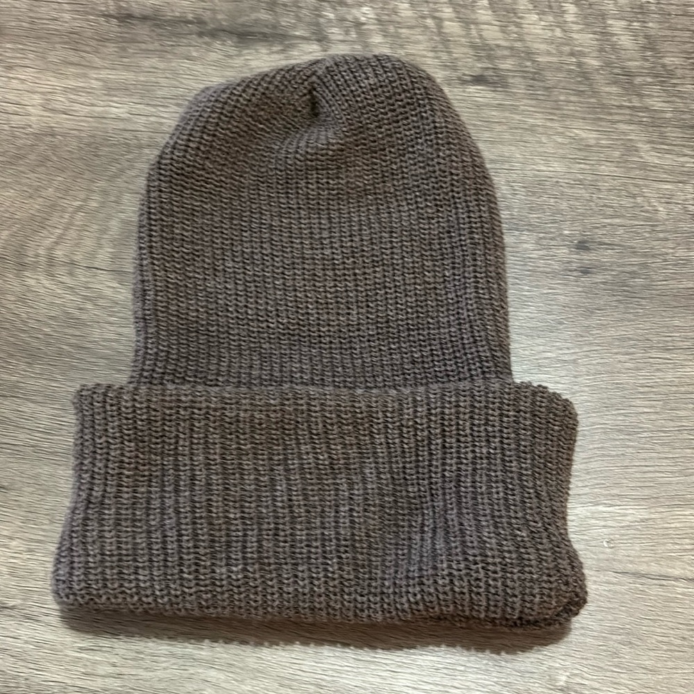 No Brand Basic Folding Brown Beanie - image 1